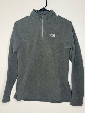 The North Face Women’s Polartec Classic 1/4 Zip Fleece Pullover Gray Size S